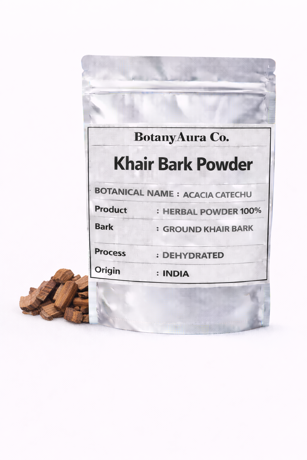 Khair Bark Powder Acacia catechu natural herbal powder