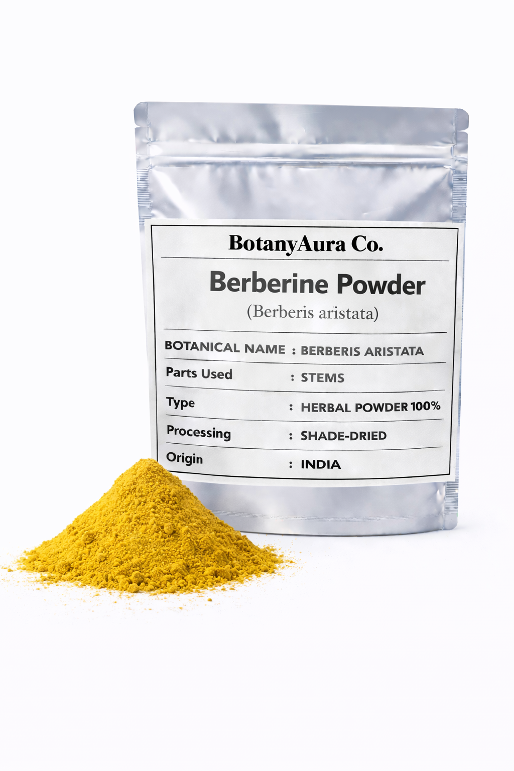 Berberine Powder (Berberis aristata) | Berberine Extract 98% | Natural Herbal Extract Powder | Bulk Supplier