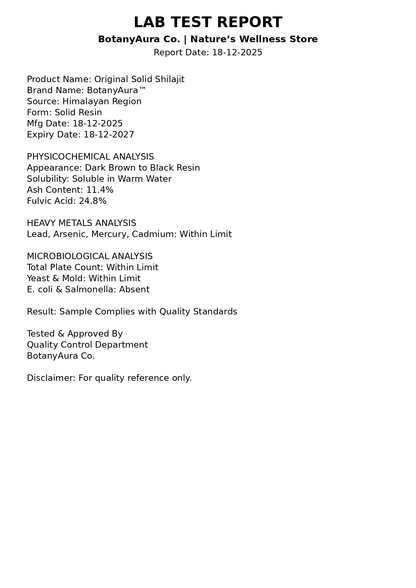 Pure Shilajit Solid | Natural Himalayan Resin | Herbal Raw Product