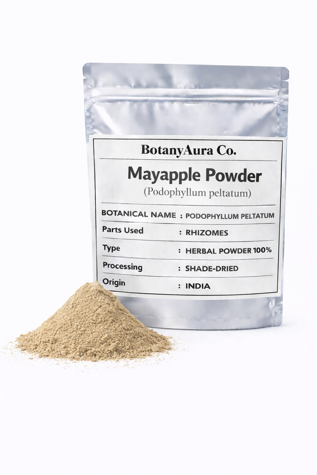 Mayapple Powder (Podophyllum hexandrum) | Himalayan Mayapple Root Powder | Herbal Extract Powder | Bulk Supplier