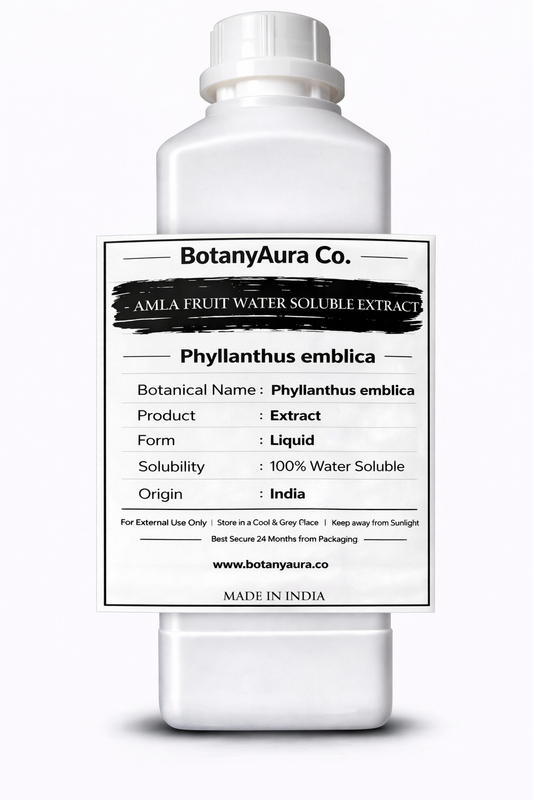 Amla Fruit Water Soluble Extract by BotanyAura Co. in white bottle