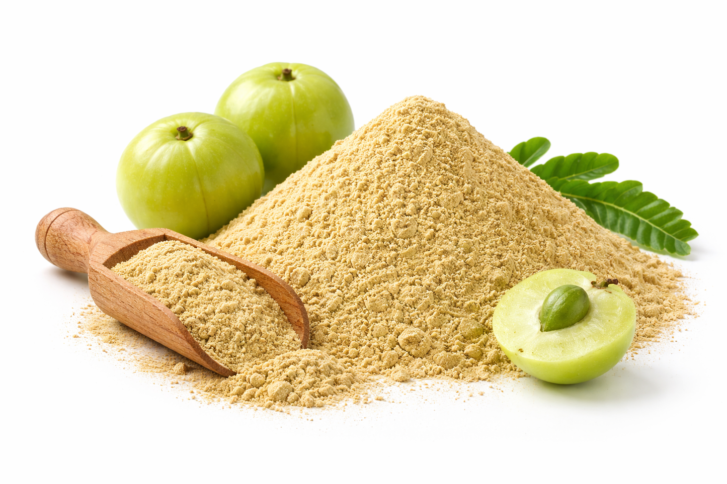 Pure amla powder made from dried Indian gooseberry emblica officinalis