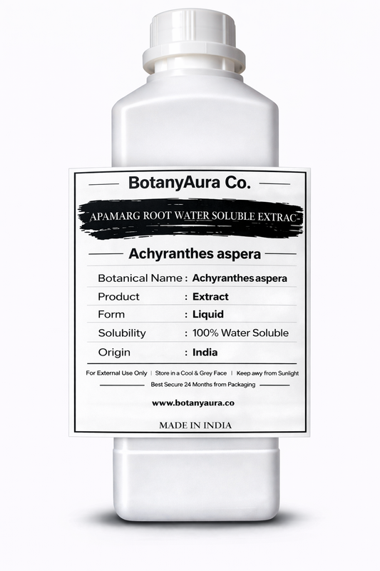 Apamarg Root Water Soluble Extract by BotanyAura Co. in white bottle
