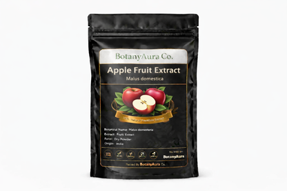 Apple Fruit Extract dry powder made from Malus domestica packed by BotanyAura Co.