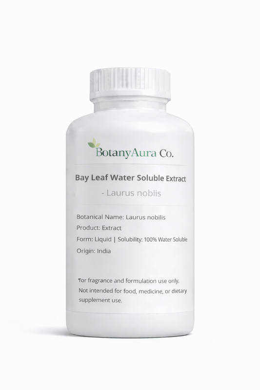 Bay Leaf Water Soluble Extract by BotanyAura Co. in white bottle