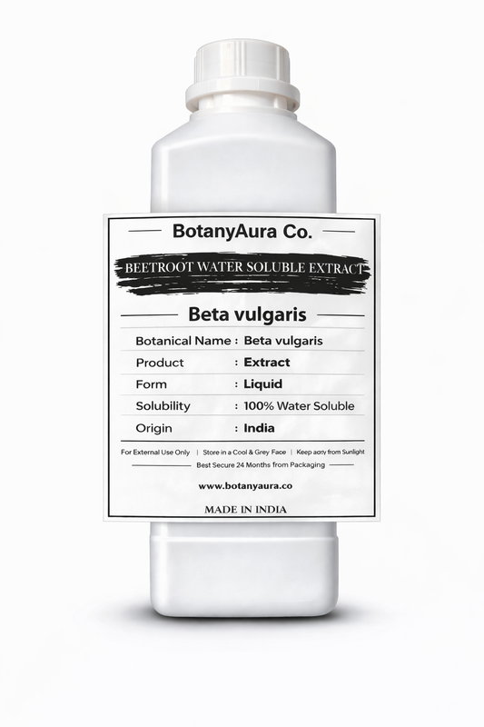 Beetroot Water Soluble Extract by BotanyAura Co. in white bottle