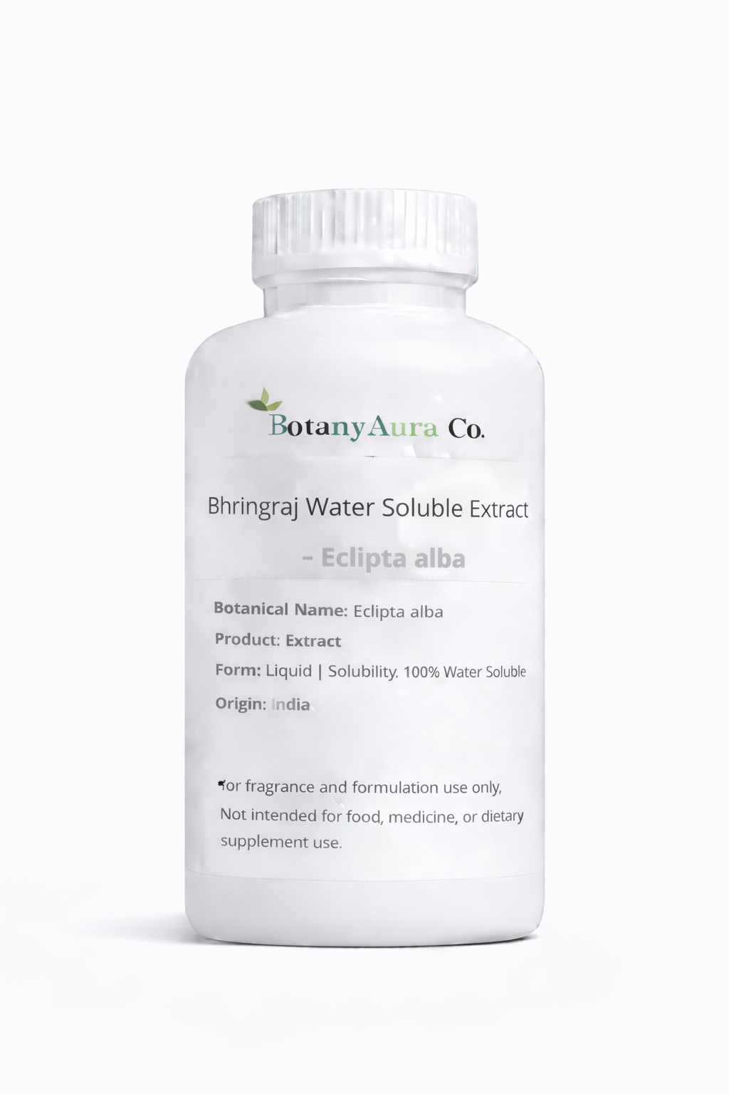Bhringraj Water Soluble Extract by BotanyAura Co. in white bottle