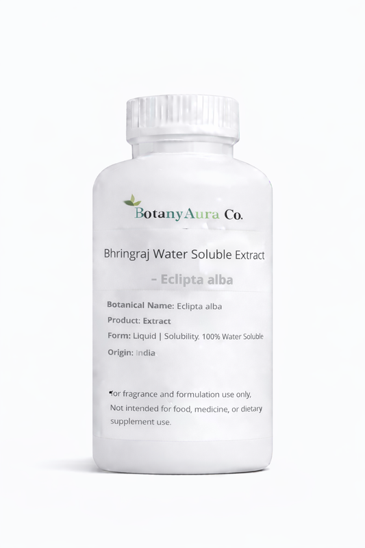 Bhringraj Water Soluble Extract by BotanyAura Co. in white bottle