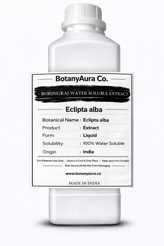 Bhringraj Water Soluble Extract by BotanyAura Co. in white bottle