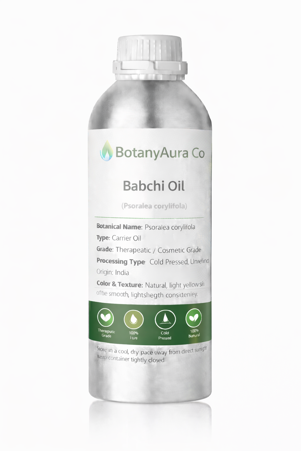 BotanyAura Co Babchi Oil Cold Pressed Carrier Oil