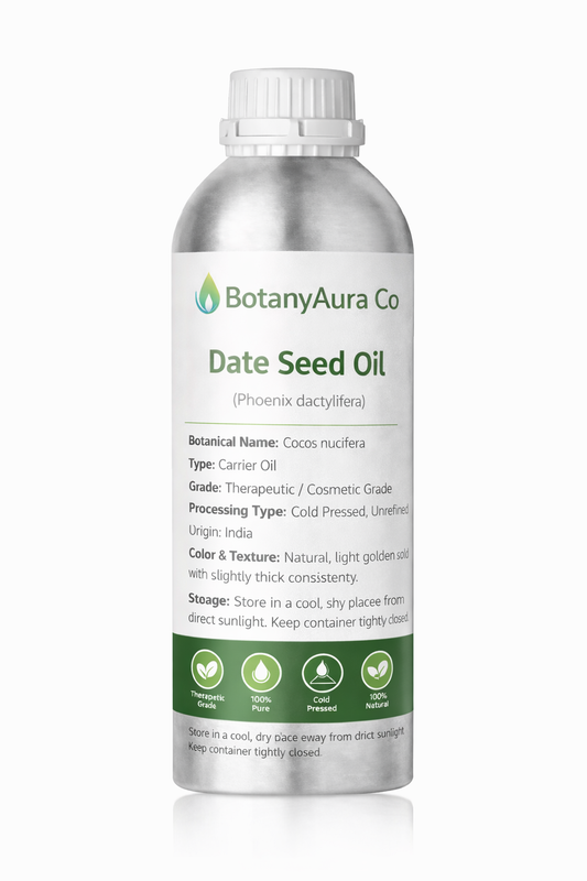 BotanyAura Co Date Seed Oil Cold Pressed Carrier Oil