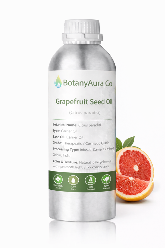 BotanyAura Co Grapefruit Seed Oil Cold Pressed Carrier Oil