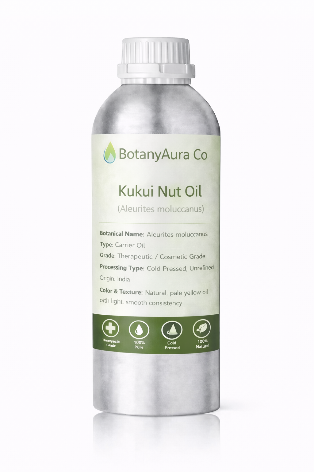 BotanyAura Co Kukui Nut Oil Cold Pressed Carrier Oil