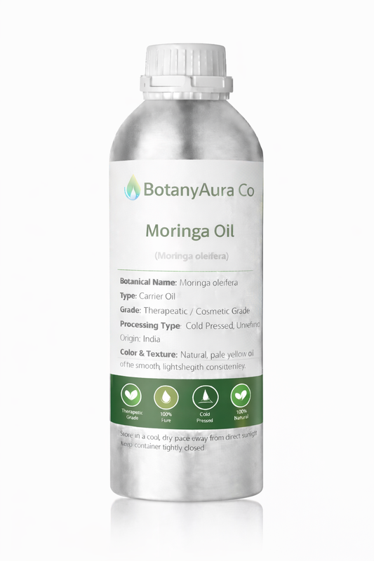 BotanyAura Co Moringa Oil Cold Pressed Carrier Oil