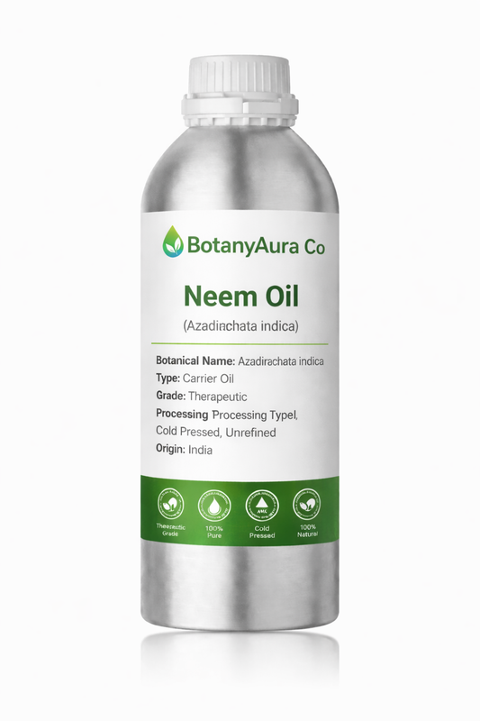 BotanyAura Co Neem Oil Cold Pressed Carrier Oil