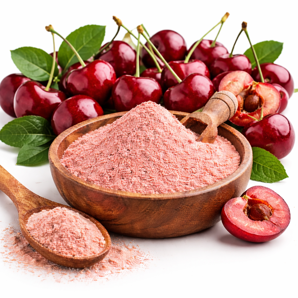 100% natural Cherry Powder made from ripe cherry fruit