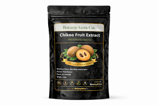 Chikoo Fruit Extract dry powder made from Manilkara zapota packed by BotanyAura Co