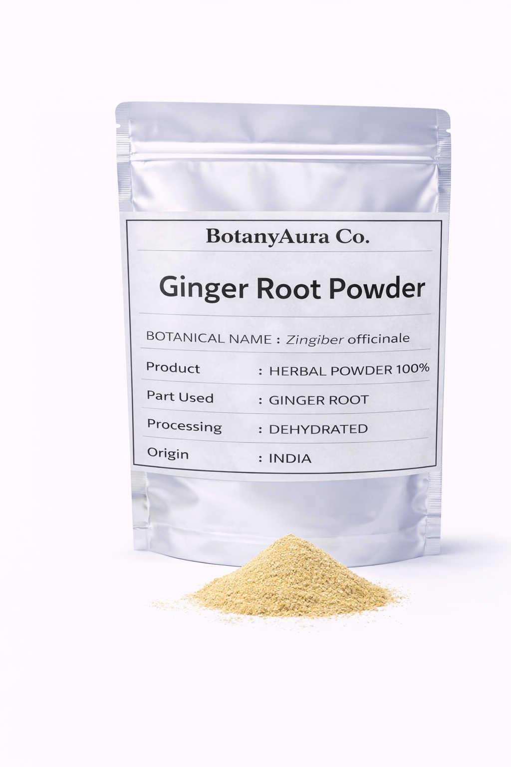 Ginger Root Powder Zingiber officinale pure herbal powder India