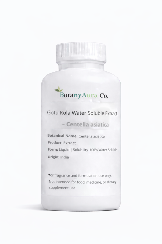 Gotu Kola Water Soluble Extract by BotanyAura Co. in white bottle