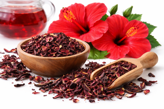 Hibiscus tea dried hibiscus sabdariffa flower petals natural herbal tea