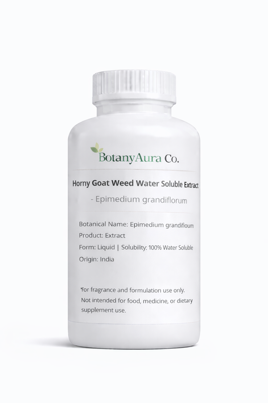 Horny Goat Weed Water Soluble Extract by BotanyAura Co. in white bottle