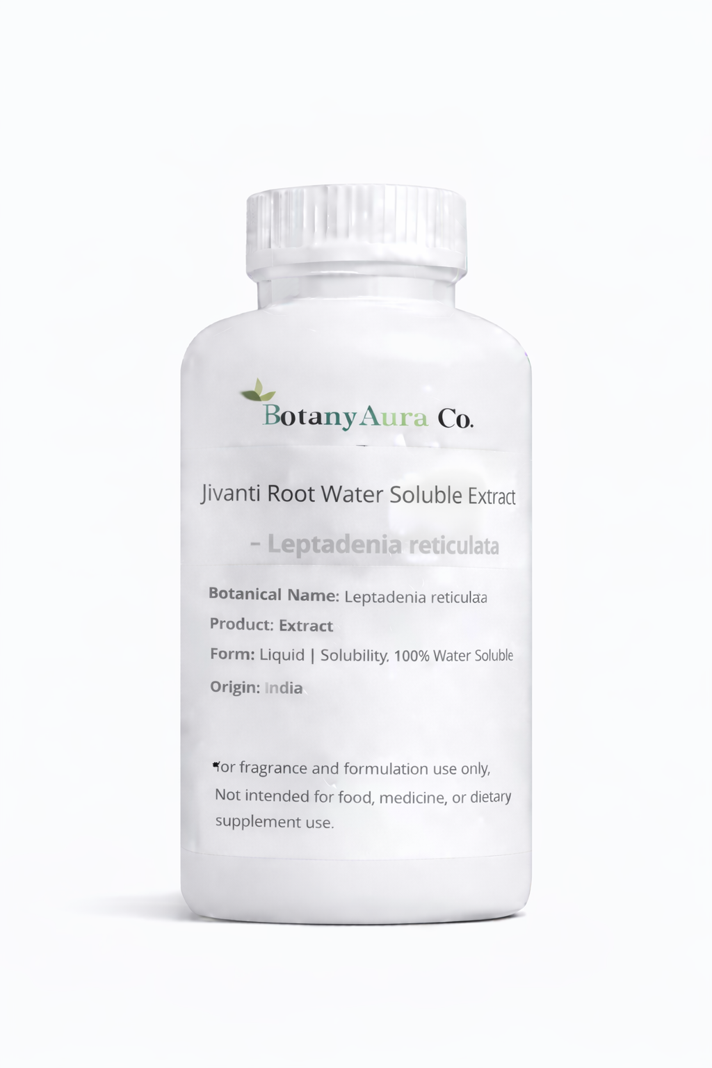 Jivanti Root Water Soluble Extract by BotanyAura Co. in white bottle