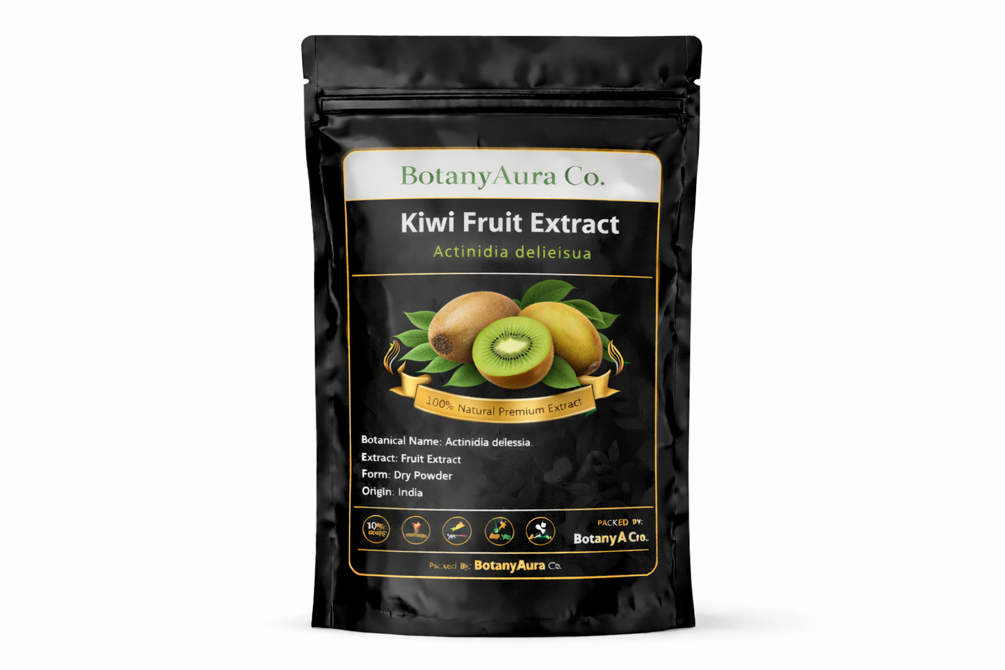 Kiwi Fruit Extract dry powder made from Actinidia deliciosa packed by BotanyAura Co