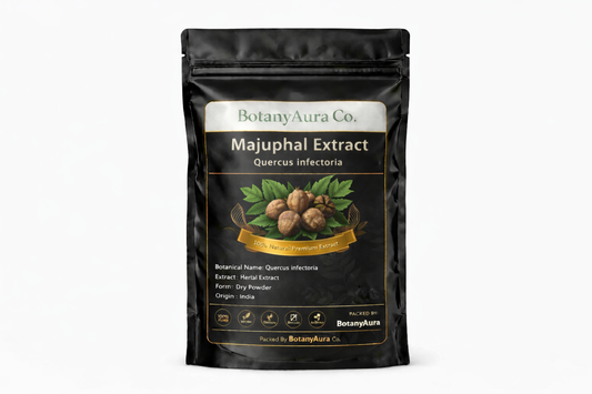 Majuphal Extract dry powder made from Quercus infectoria packed by BotanyAura Co