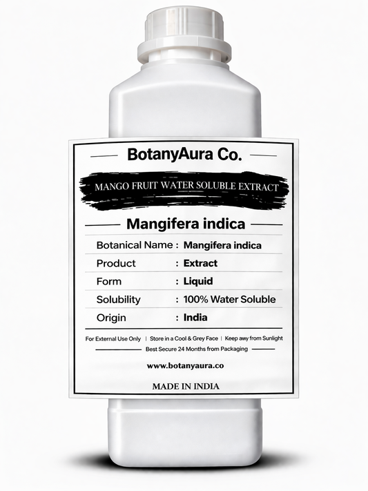 Mango Fruit Water Soluble Extract by BotanyAura Co. in white bottle