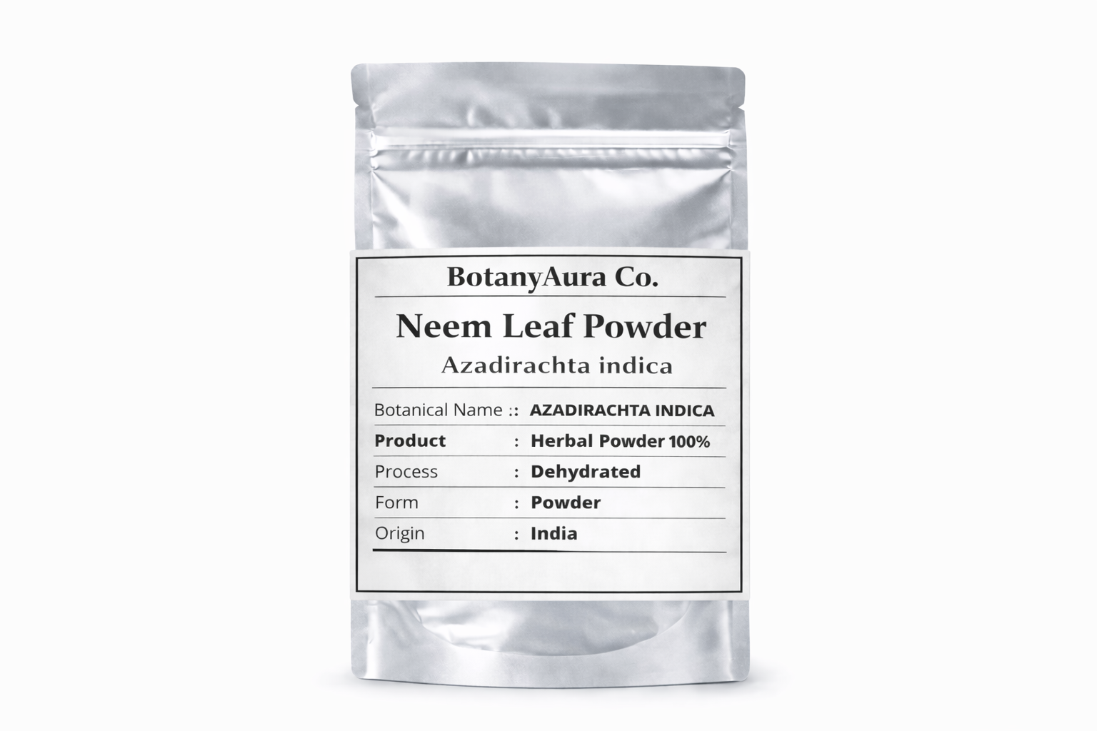 Neem Leaf Powder (Azadirachta indica) Natural Herbal Powder – BotanyAura Co.