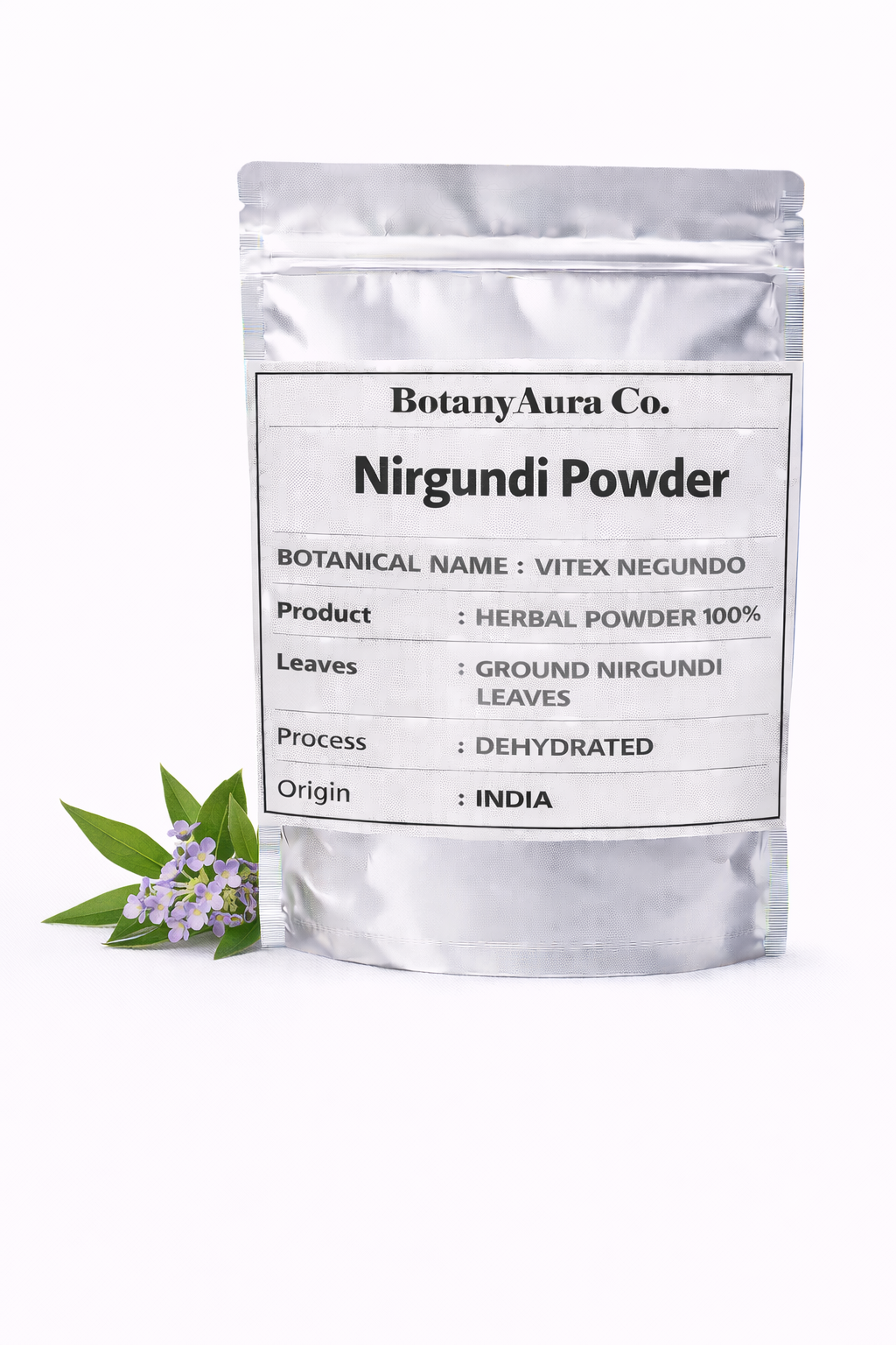 Nirgundi Powder Vitex negundo natural herbal leaf powder