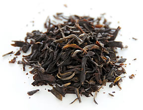 Oolong tea 100 percent whole leaf loose tea on white background