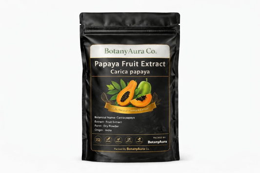 Papaya Fruit Extract dry powder made from Carica papaya packed by BotanyAura Co