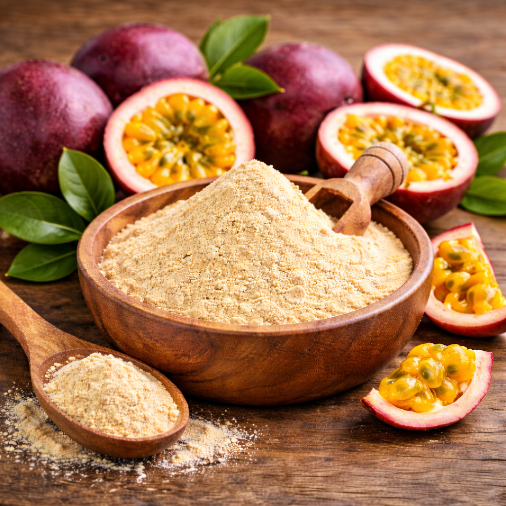 Pure and natural passion fruit powder without additives