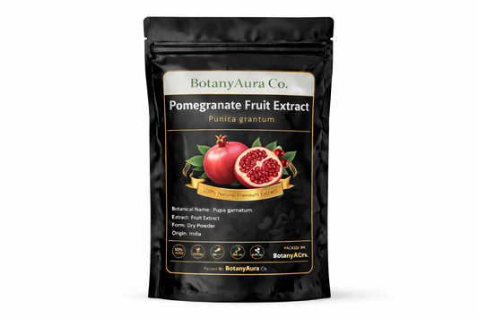 Pomegranate Fruit Extract dry powder made from Punica granatum packed by BotanyAura Co