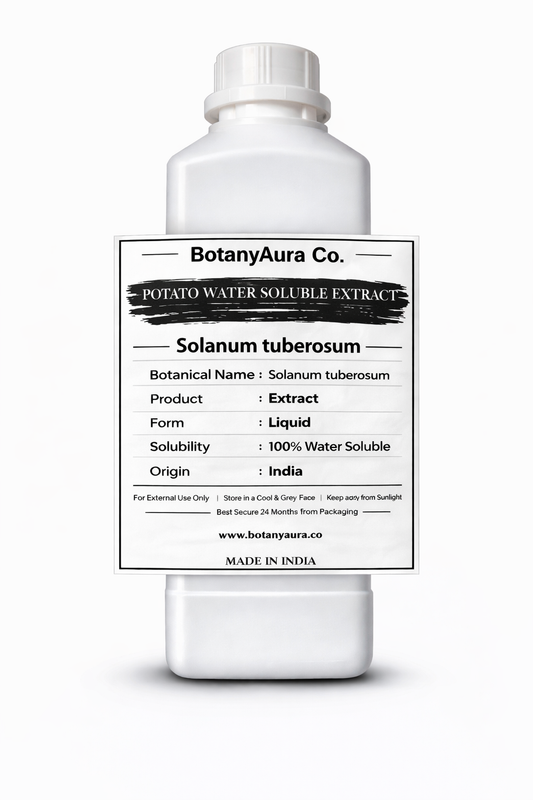 Potato Water Soluble Extract by BotanyAura Co. in white bottle