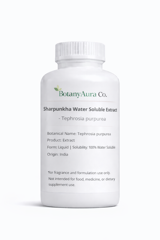 Sharpunkha Water Soluble Extract by BotanyAura Co. in white bottle