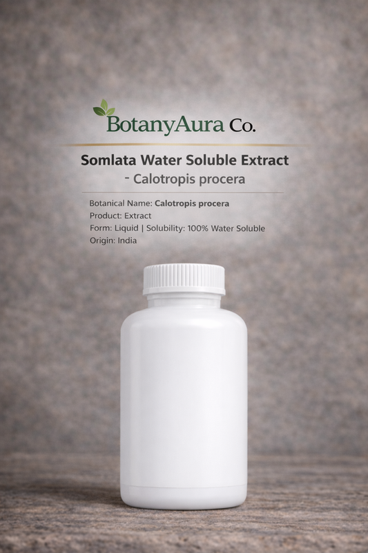 Somlata Water Soluble Extract by BotanyAura Co. in white bottle