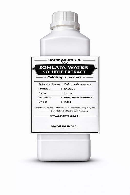Somlata Water Soluble Extract by BotanyAura Co. in white bottle