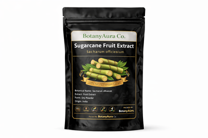 Sugarcane Fruit Extract dry powder made from Saccharum officinarum packed by BotanyAura Co