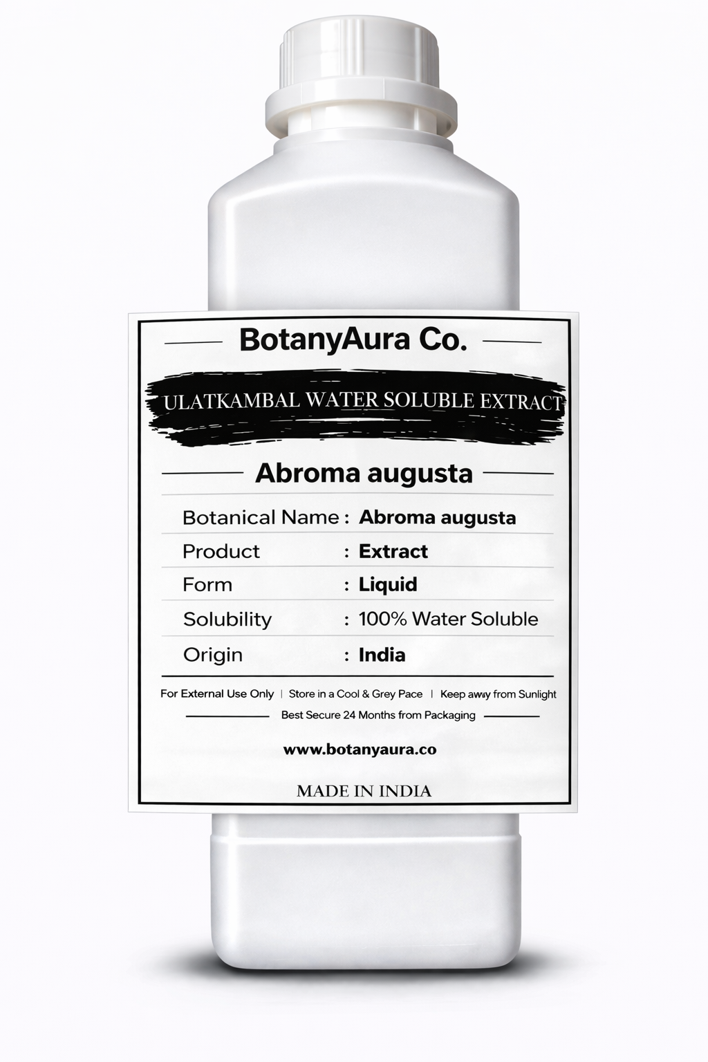 Ulatkambal Water Soluble Extract by BotanyAura Co. in white bottle