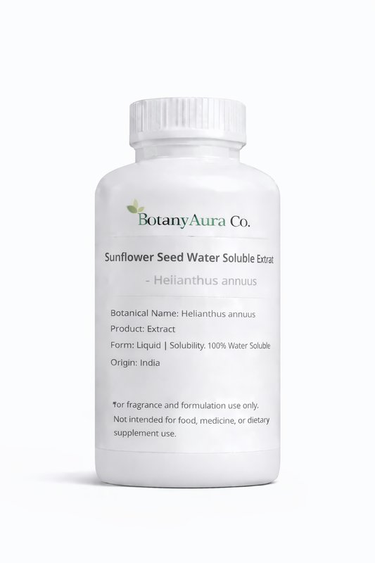 Sunflower Seed Water Soluble Extract by BotanyAura Co. in white bottle
