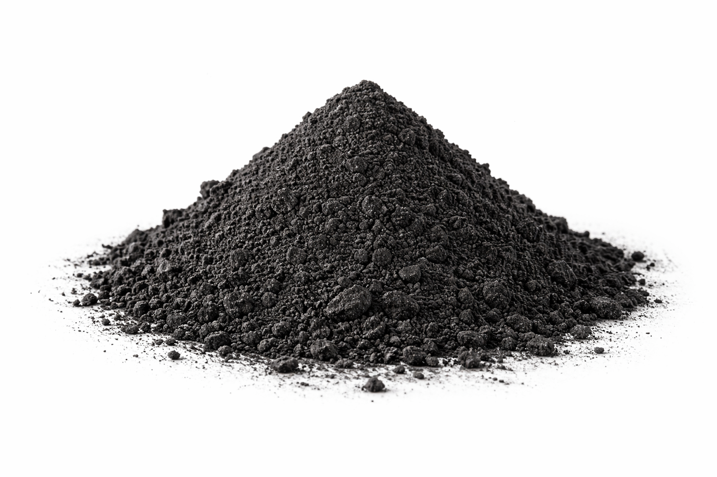 Natural surma kala stone raw black surma mineral on white background