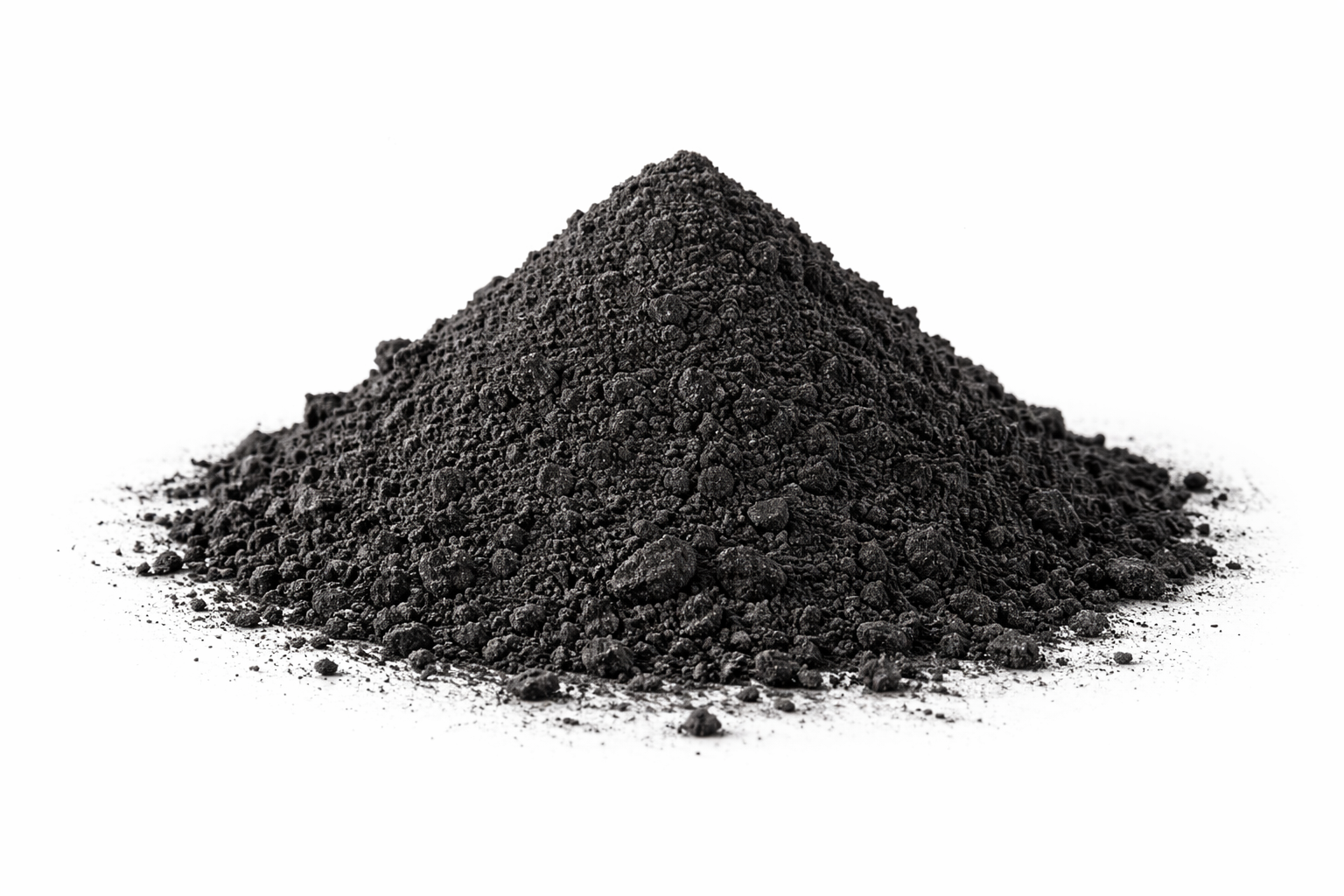 Natural surma kala stone raw black surma mineral on white background