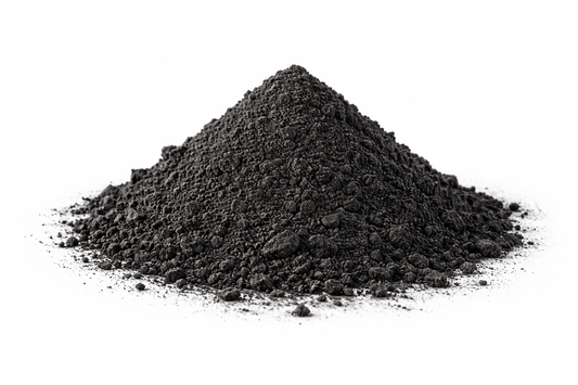 Natural surma kala stone raw black surma mineral on white background