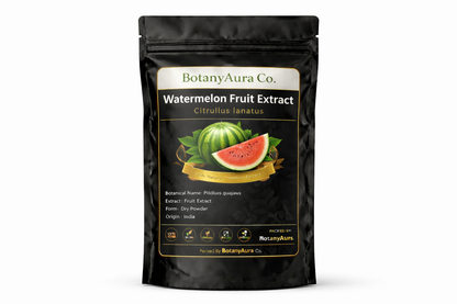Watermelon Fruit Extract dry powder made from Citrullus lanatus packed by BotanyAura Co